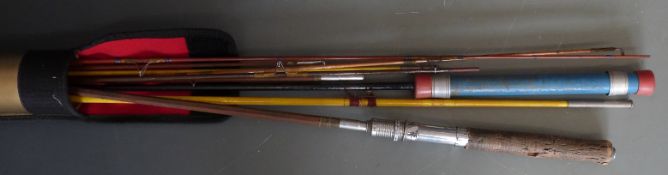 Middy, Drennan Specialist and Korum rod holdalls, vintage fishing rods and parts, Browning Black
