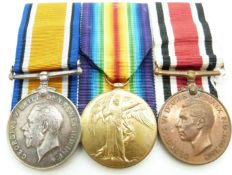 British Army WWI medals comprising War Medal and Victory Medal named to 359663 Pte H A Ainsbury,