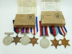 British Army WWII medals comprising two boxed sets of 1939/1945 Star, France & Germany Star and