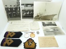 Mercantile Marine WWI medal named to Archibald M Andrew, together with WWI War Medal named to J