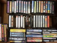 Fifty-five various Commodore 64 computer games including Spitfire Ace, Falklands 82, Hacker, Germany