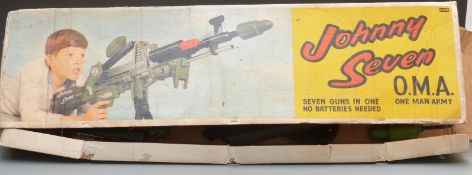 De Luxe Toy Company Johnny Seven O.M.A Topper rifle, 90cm long, in original box.