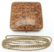 A 9ct gold guard chain in vintage box, 82cm drop, 51.8g