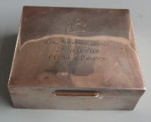 Garrard & Co. Ltd hallmarked silver cigarette box, London 1965, width 9cm together with a quantity