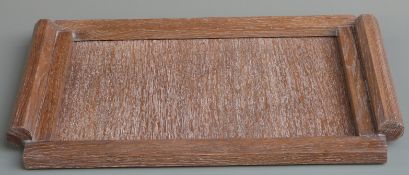 Liberty style Arts and Crafts limed oak tray 56cm x 34.5cm