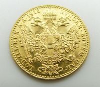 1915 Austrian gold Ducat coin