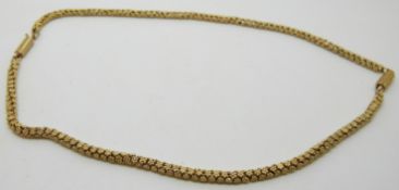 Victorian yellow metal choker/ made up of unusual floral links which convert into two bracelets,