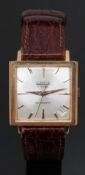 Curtis gold plated gentleman's wristwatch with date aperture, gold dauphine hands and baton markers,