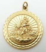A 9ct gold St Christopher, 2.7g