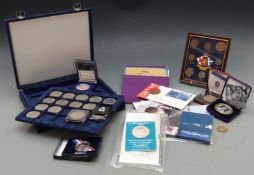 A collection of commemorative crowns etc, some in presentation packs