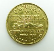 1957 Venezuela 6 ORO gold coin .900 grade