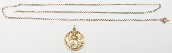 A 9ct gold St Christopher, 4.8g