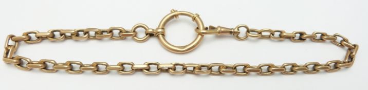 Victorian 9ct gold watch chain/ Albert, 32g