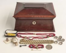 Rotary watch, agate necklace and bracelet with enamel and filigree sections, gilt necklace, white