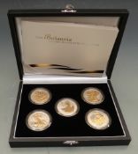 Royal Mint 2006 Britannia Golden Silhouette Collection comprising five coins cased with certificate