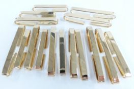 A quantity of silver gilt belt fastenings