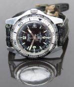 Sicura Rallye GT gentleman's world timer diver's wristwatch with date aperture, luminous hands and