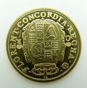 22ct gold copy coin of a Charles I Irish sixpence, 4g