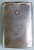 George V hallmarked silver vesta case with unusual slide out action, Birmingham 1926 maker's mark