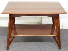 A mahogany table with undershelf in the aesthetic style, 100 x 64 x 72cm.