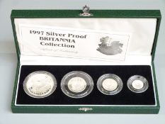 1997 Royal Mint Silver Proof Britannia Collection, cased with certificate