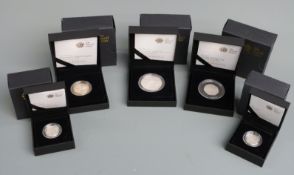 2010 Royal Mint silver proof cased coins comprising Belfast £1, London £1, Restoration of