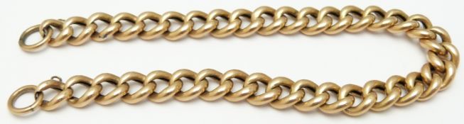 A 9ct rose gold curb link bracelet, 12.3g