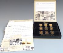 The Olympic Museum London 2012 collection of gold plated ingots comprising 27 Olympic City