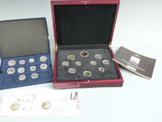 London Mint Office 1953 Coronation Majesty Year set comprising British coins and stamps, the coins