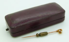 Victorian stick pin set with a diamond