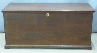 18th/19thC oak coffer, W116 x D68 x H53cm