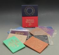 Eleven Royal Mint UK coin sets 1970 through to 1978, 1980 and 1982