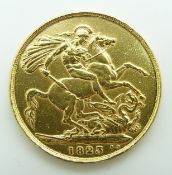 1823 George IV gold double sovereign, F