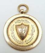 A 9ct gold fob, 5g