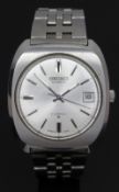 Seiko gentleman's automatic wristwatch ref. 6118-7010 with date aperture, luminous hands, two-tone