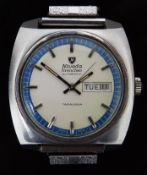 Nivada Taravana gentleman's automatic wristwatch with day and date aperture, luminous hands, two-