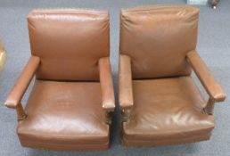 A pair of oak framed war department, Birch and Maple arm chairs marked WD