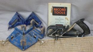 Two mitre blocks and a Stanley rebate plane