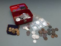 Quantity coins and tokens including Gloucester, George III and later, some silver content
