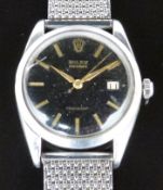 Rolex Oysterdate Precision gentleman's wristwatch ref. 6694 with date aperture, gold hands and baton