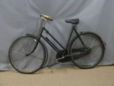 Circa 1940's Raleigh ladies bicycle with Sturmey Archer gears.