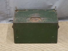 Small steel safe/strong box by John Tannis (no lock) W31xD26xH46cm