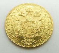 1915 Austrian gold Ducat coin
