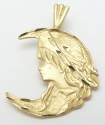 A 14k gold pendant, 1.8g