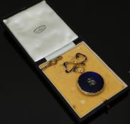 Two late 18th/early 19thC travelling pocket watch cases/ mounts with pierced gilt brass filigree