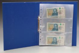 Set of sixty polymer £5 notes, Victoria Cleland, chief cashier, with AA prefixes, AA01-AA60
