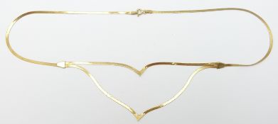 A 9ct gold ribbon necklace, 2.4g