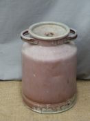 Vintage aluminium milk churn, height 49cm