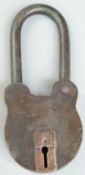An exceptionally large Victorian padlock, 25cm