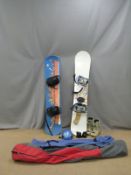 Rome 51 Blue snowboard together with Thirty Two Advance boots, KT Bliss bindings and a black diamond